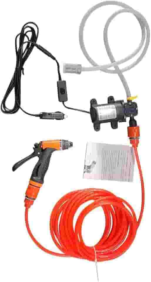 Kit De Bomba D'Água Elétrica Para Limpeza Alta Pressão E Pistola Lavagem Carro Portátil Universal 12V