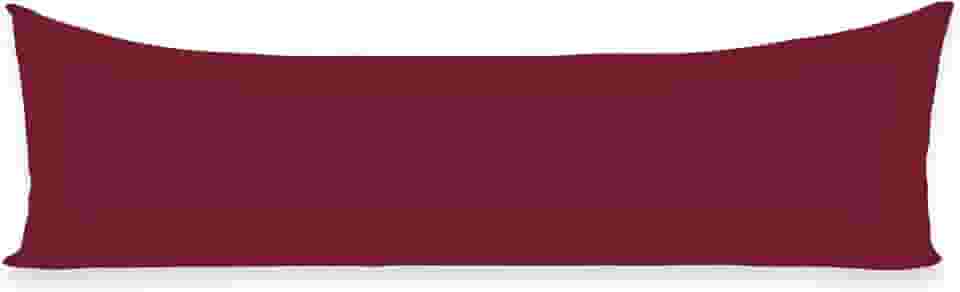1 Fronha Para Travesseiro de Corpo Xuxão 1,30x40 Com Zíper Percal Flex 400 fios (Vinho)