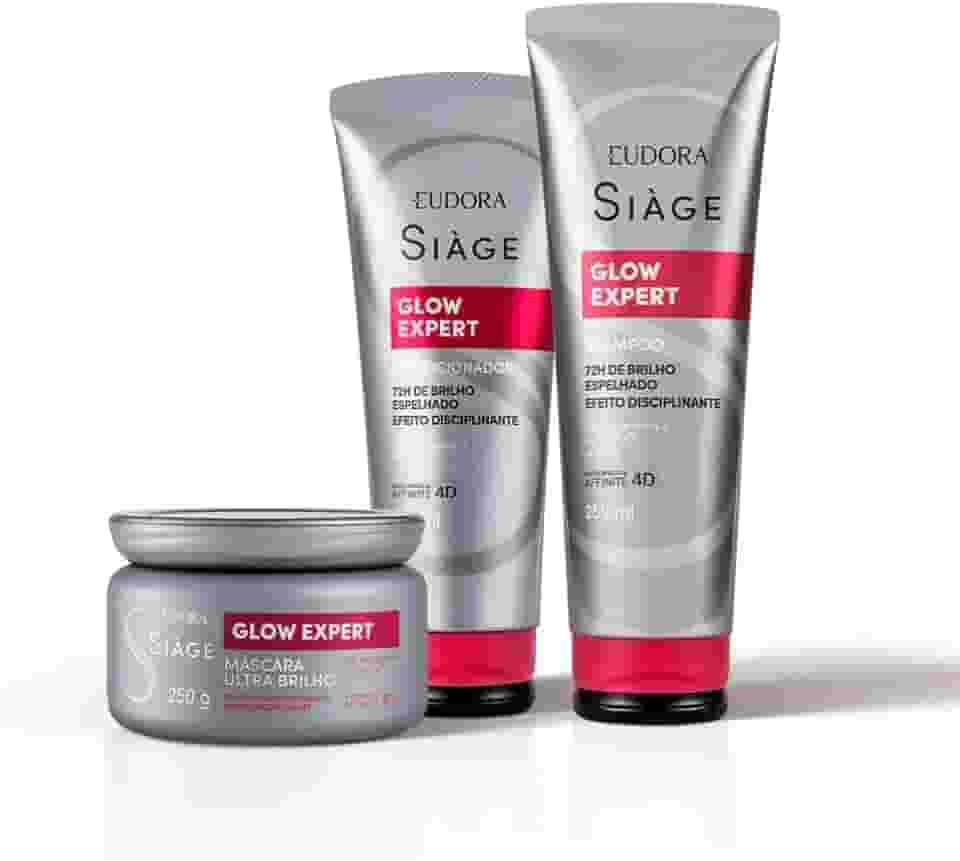 Eudora Kit Siàge Glow Expert: Shampoo 250ml + Condicionador 200ml + Máscara Capilar 250g