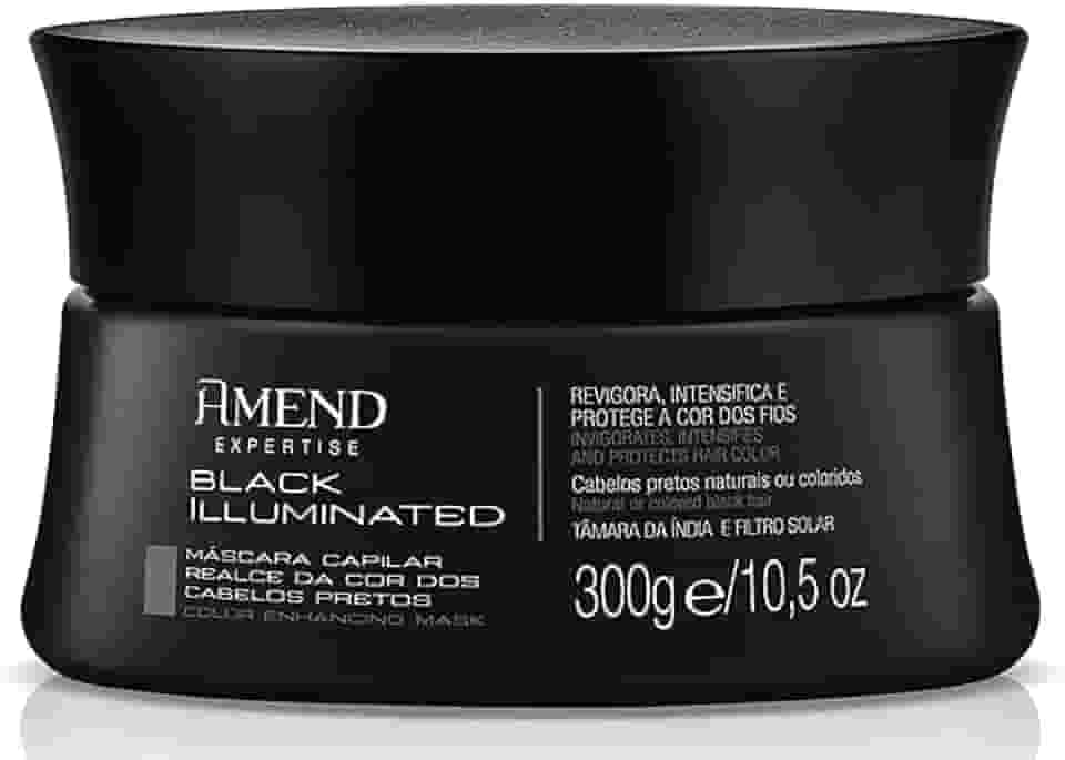 Máscara Amend Expertise Realce da Cor Black Illuminated Cabelos Pretos 300g