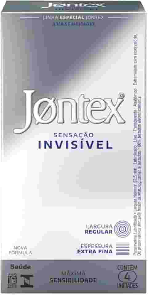 Preservativo Camisinha Jontex Sensação Invisível - 4 unidades, Jontex