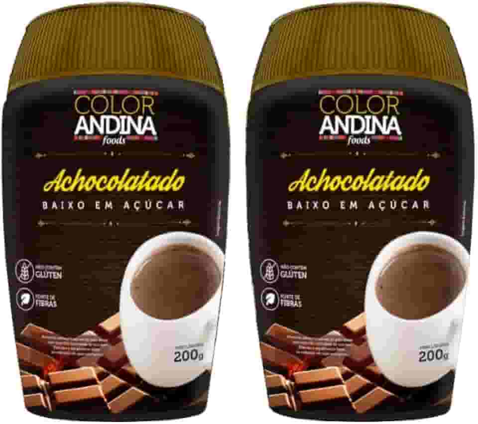 Achocolatado Diet Baixo em Açúcar 200g | Vegano | Cacau 100% Puro - 2 Unidades