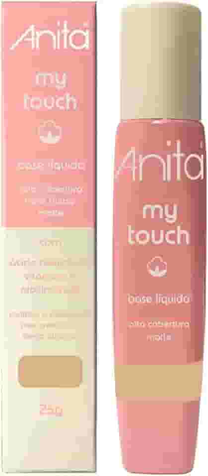 Base Líquida Matte Anita MY TOUCH Alta Cobertura - Foundation Longa Duração para Pele Oleosa - Cor 05
