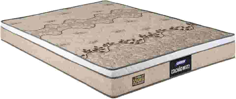 Colchão Casal Espuma D33 Fort 138x188x21cm Cinza/Branco - Suporta até 150kg por Pessoa