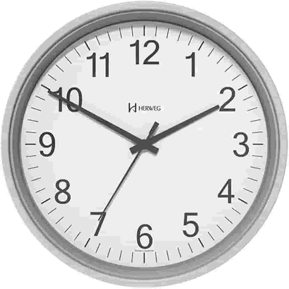 Relógio de Parede Quartz Cinza