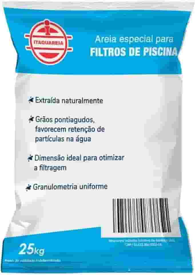25kg Areia Silica Média Para Filtração Piscina Filtros