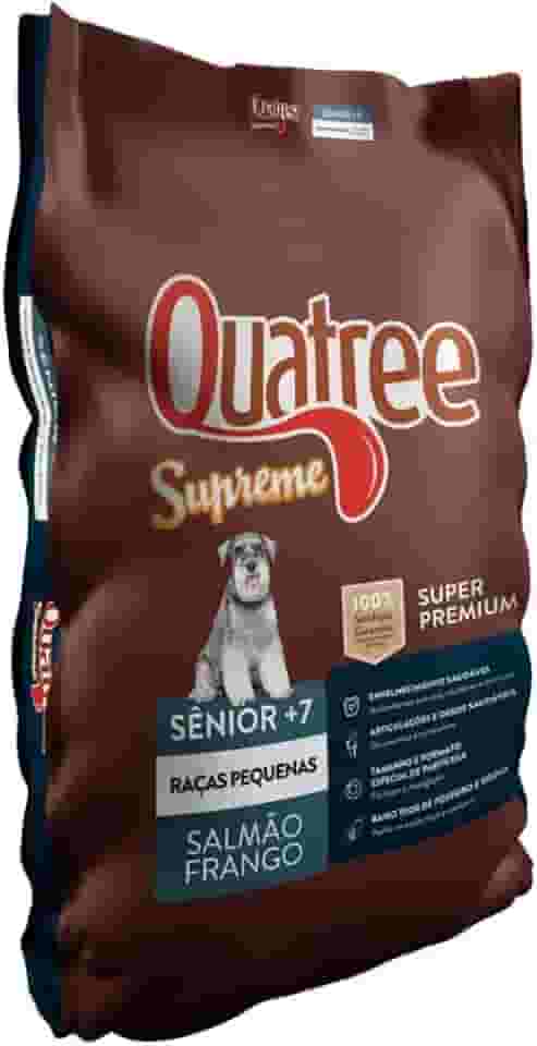 Ração Quatree Supreme para Cães Sênior de Raças Pequenas Sabor Salmão e Frango 10kg