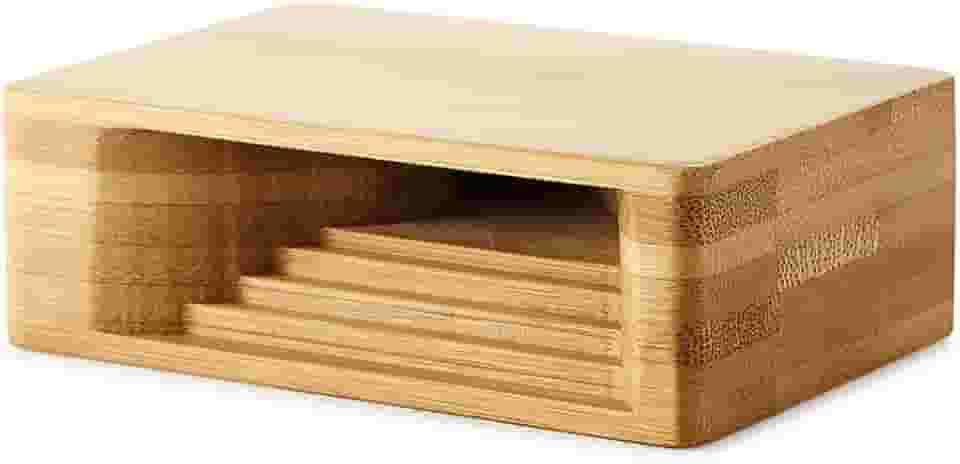 Suporte para celular de bambu amplificador de reforço de som físico compatível com smartphones iPhone iPad Andriod