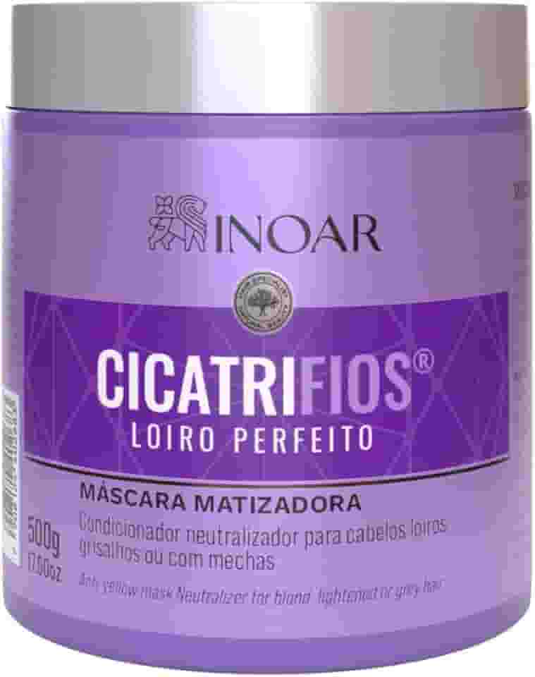 Inoar, Cicatrifios Loiro Perfeito, Máscara, Matização, Brilho Intenso E Restauração Da Cor Natural Dos Fios - 500G
