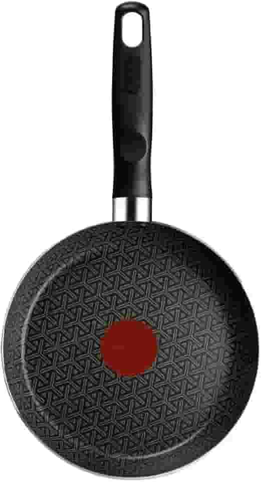 Frigideira Rochedo Robusta Grafite 20cm com Antiaderente Resist 3X, Reforçado com Partículas Minerais, Alta Espessura, Base Limpa Fácil e Thermo-Sinal