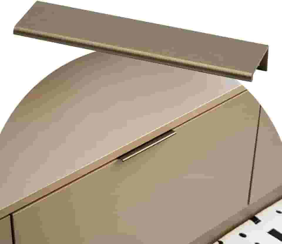 10 Puxadores De Gaveta Slim Alumínio Tito C/Parafusos 9,6cm (Bronze Fosco)