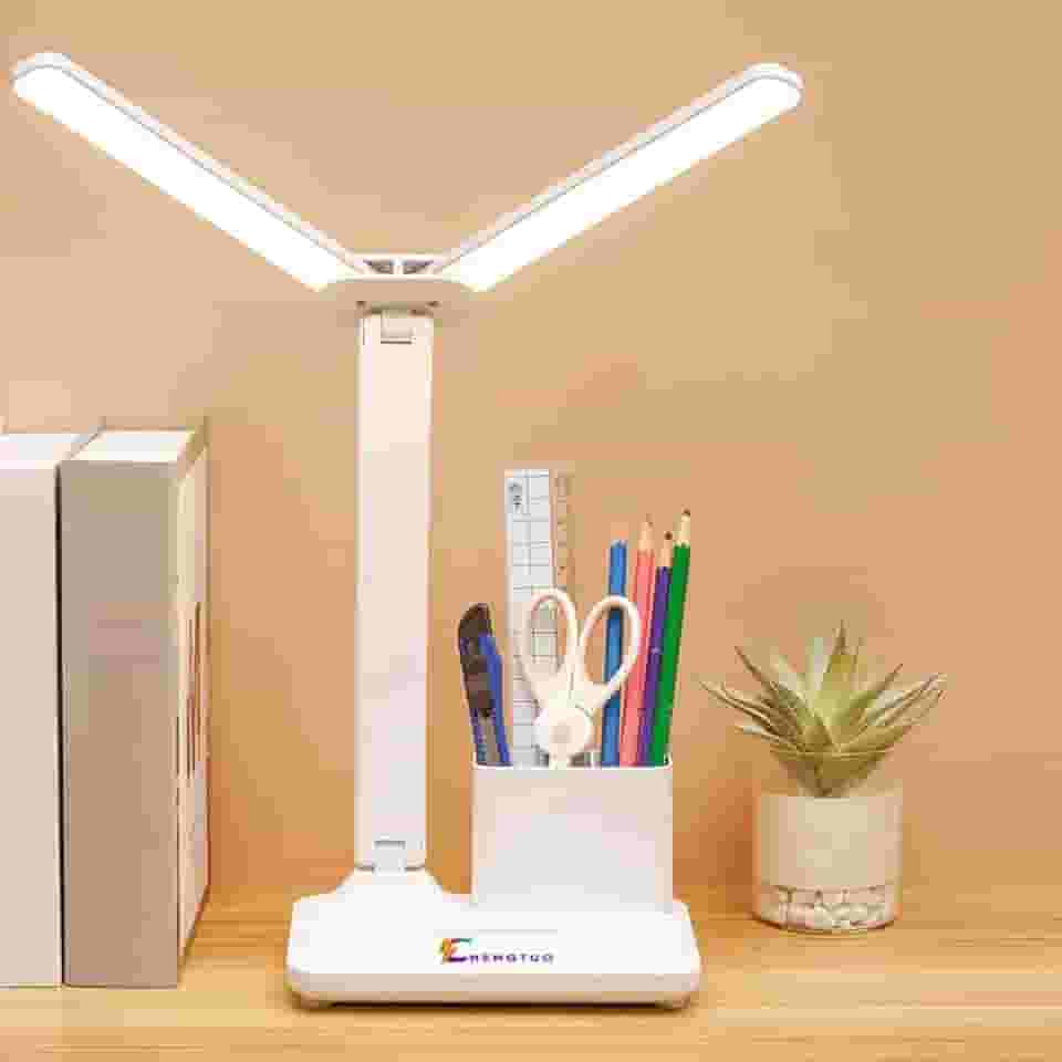 Luminária Abajur De Mesa Lâmpada De Estudo/Luminária De Mesa LED Grande capacidade com dimerização contínua, candeeiro de mesa dobrável luminária mesa