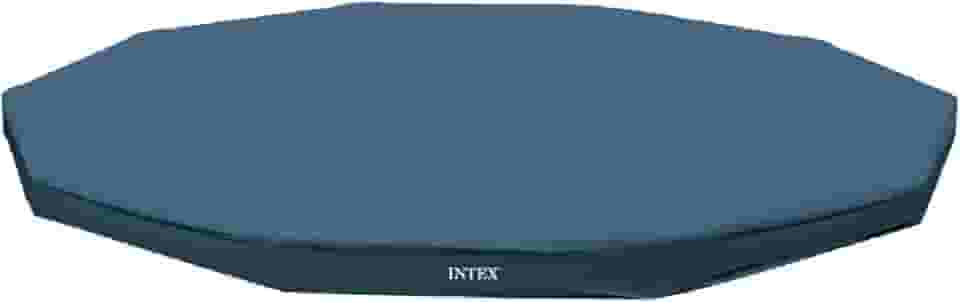 INTEX 28031E Capa de piscina: Para piscinas redondas de metal de 3,6 m – Inclui laço de corda – orifícios de drenagem – saliência de 25,4 cm – Ajuste confortável