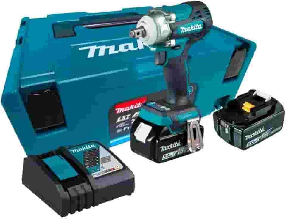 Chave de Impacto 1/2" 2 Baterias 18V Bivolt com Carregador e Maleta DTW300RTJ MAKITA