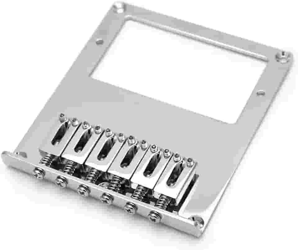 Ponte de guitarra cromada fixa de 6 cordas com parafusos de chave inglesa de substituição para guitarra Telecaster