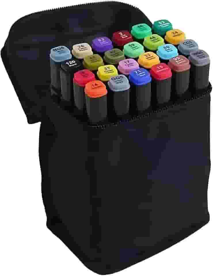 Caneta Marcador Touch para Colorir Desenho Boobie Goods Profissional, Ponta Dupla, Codificados por Cores, Caixa de Bônus marcadores artisticos, Canetinha Touch Coloridas para Boobie Goods (24 cores)