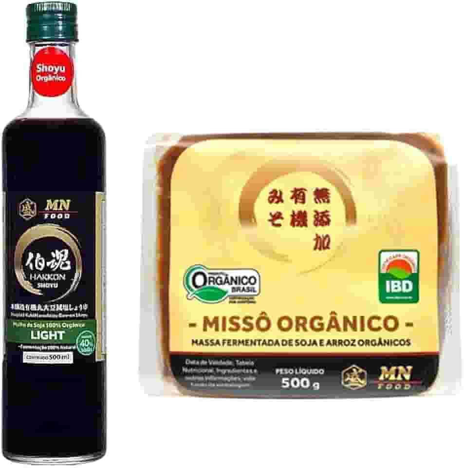 Kit Shoyu Light 500ml e Missô 500g Orgânico MN Food