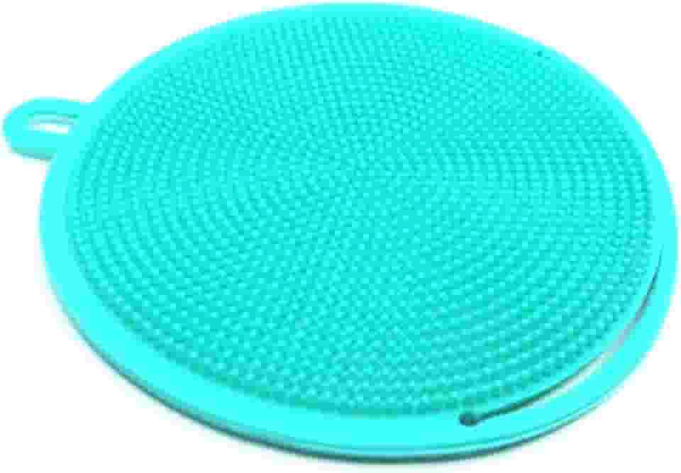 Esponja De Borracha para Limpar Air Fryer E Formas Anti Risco - Cor: Verde água