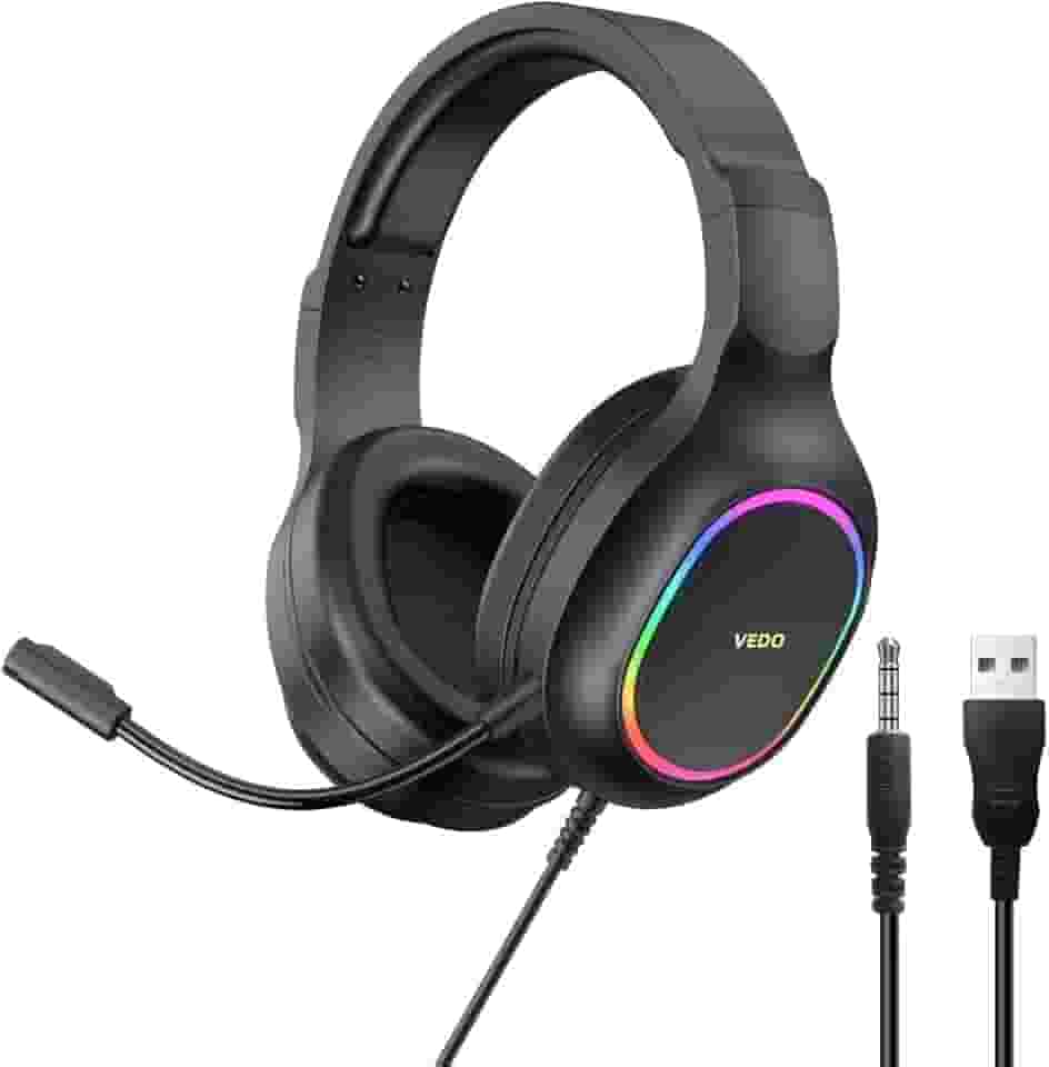 VEDO Fones de ouvido de alta resolução para gravação em estúdio – fones de ouvido intra-auriculares com fio, para monitoramento, estéreo, para uso em PC; Guitarra DJ – preto