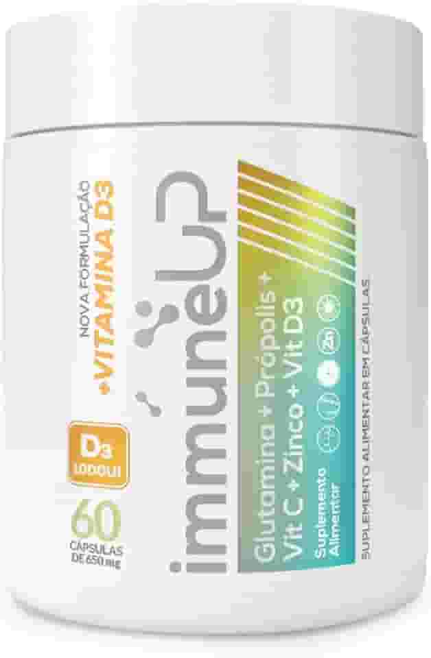 APISVIDA Immune Up – Suplemento Alimentar de Glutamina, Própolis, Vitamina C, Zinco e Vitamina D3 | 60 Cápsulas | Produto Natural