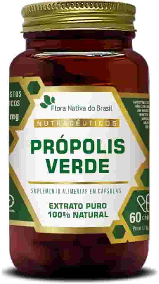 Própolis Verde Com 60 Capsulas de 500mg Flora Nativa do Brasil