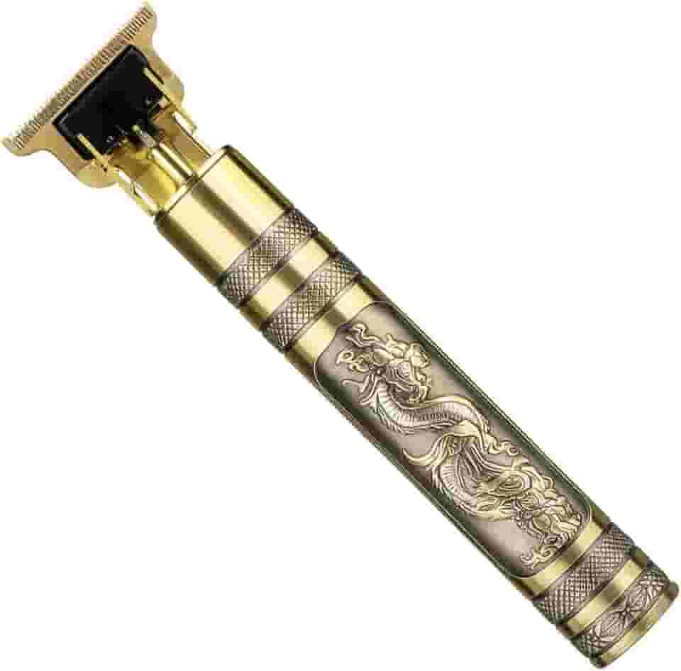 Máquina de Cortar Cabelo e Barba Profissional Sem Fio Recarregável Motor Potente Design com Dragão