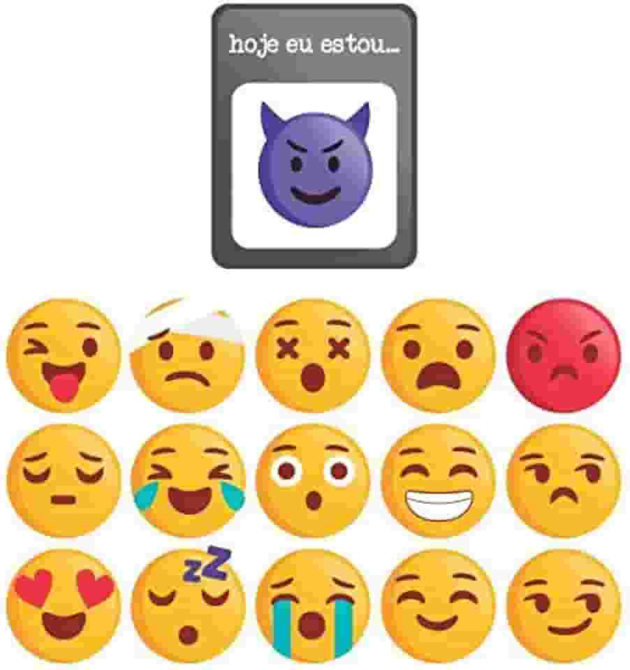 Ímã De Geladeira Humor Do Dia 16 emojis 7x9cm