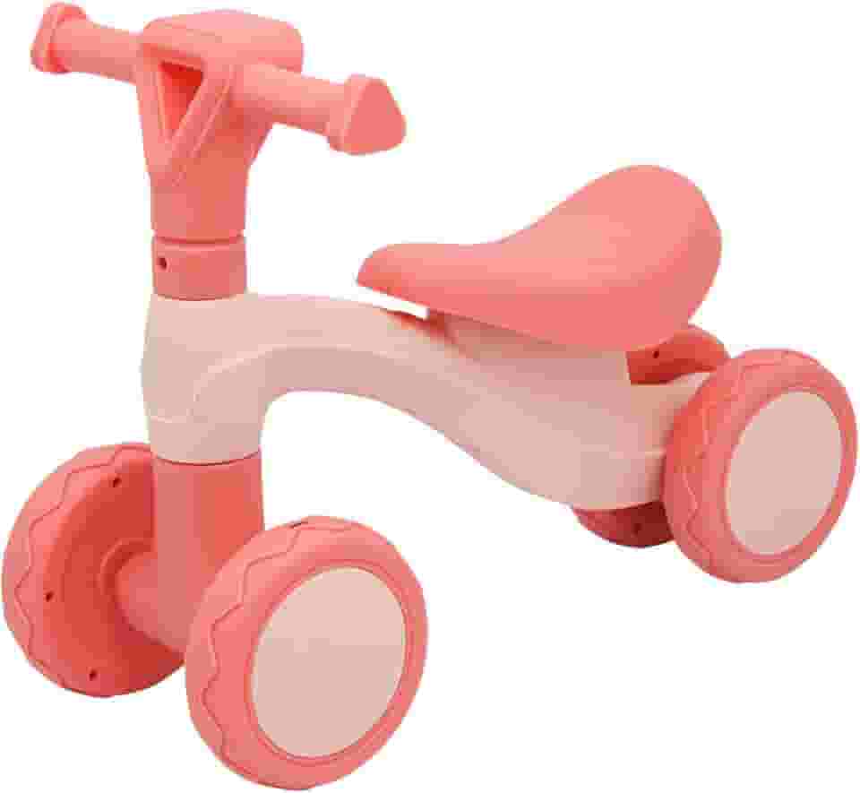 Bicicleta Andador Equilíbrio Sem Pedal 4 Roda Zippy Toys (Rosa)