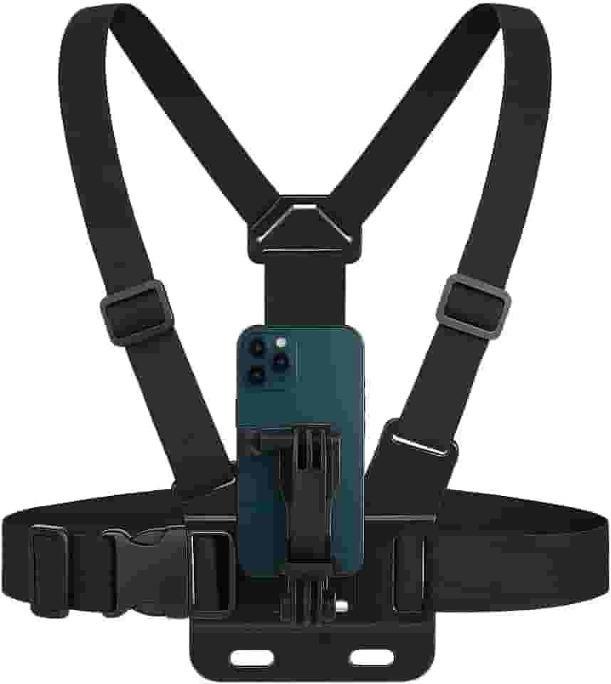 Suporte Peitoral Ajustável 360° para Celular e GoPro – Ergonômico para Bike Moto e Esportes Radicais Colete Para Vídeo E Filmagem (1)