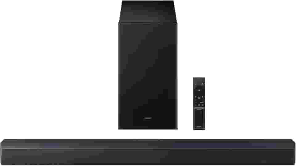 Samsung Barra de som da série B HW-B550F 2,1 canais DTS Virtual:X Soundbar com subwoofer (modelo 2025), modo de aprimoramento de voz, aumento de graves, som adaptável