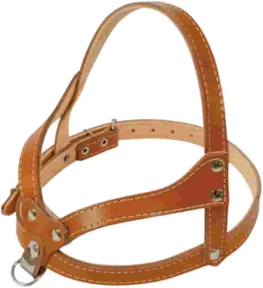 Peitoral em Couro Reforçado Regulável - Betania Couros, N.7/8 de Luxo. Ajustável para cães de médio/grande porte.