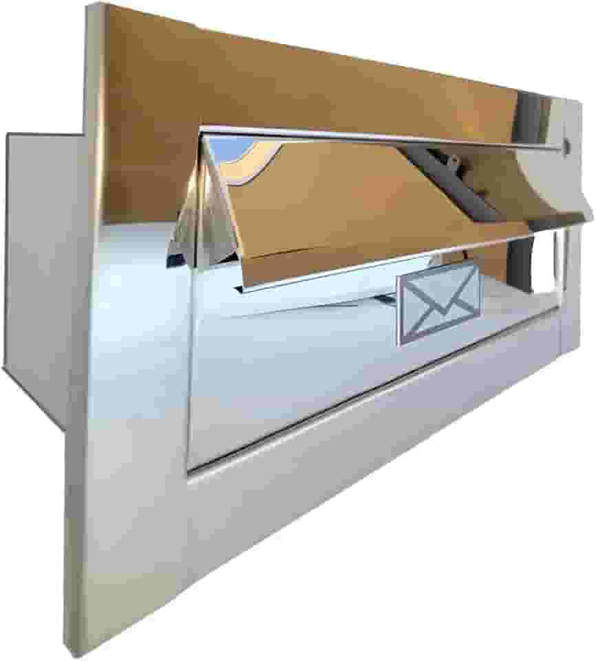 Caixa de Correio Para Muro Parede Aço Inox Embutir Moderna(INOX)