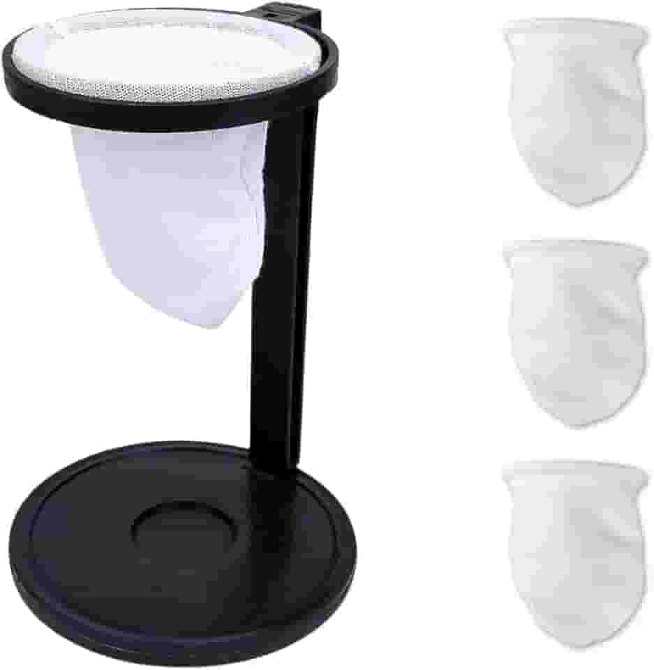 Mini Coador De Café Individual de Pano Gourmet com 3 Refis Extras e Suporte Desmontável