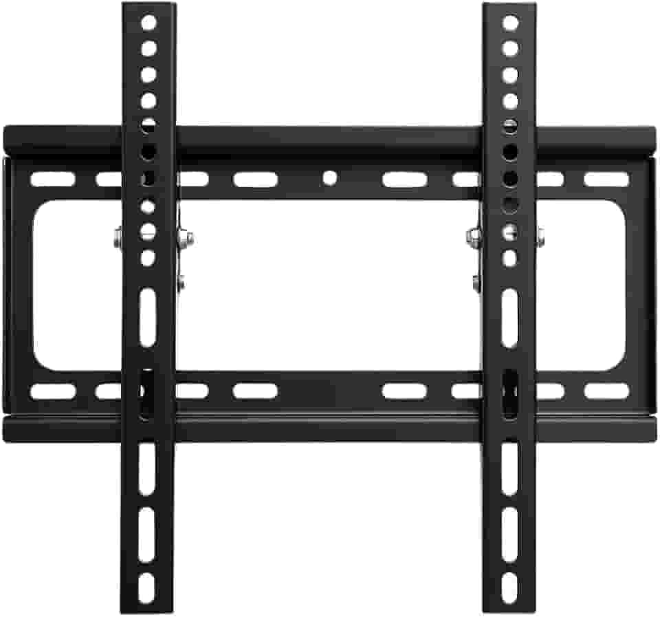 Suporte para TV Forte até 50kg - Aço Reforçado para TVs 26-63 Polegadas - Suporte de Parede Fixo Preto com Nível e Inclinação - Universal para Todas Marcas de Televisão Gurumania