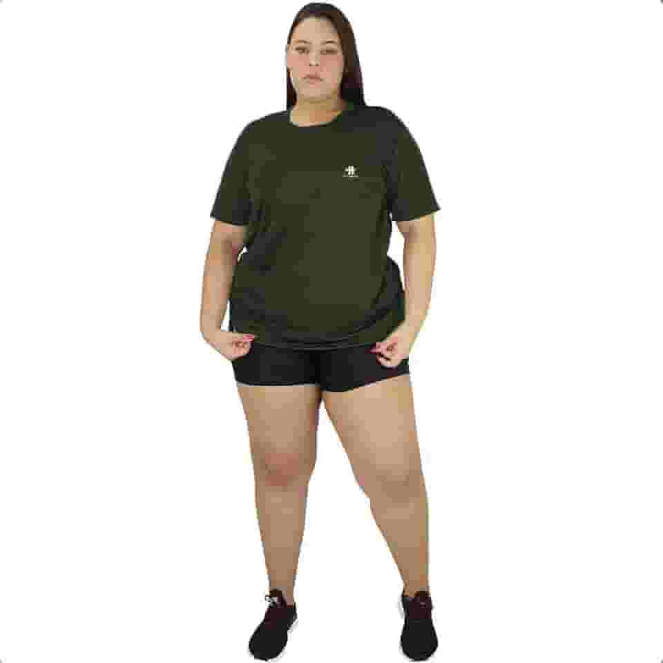 Camiseta Dry Fit Plus Size Feminina – Academia & Fitness | Alta Elasticidade, Anti Suor e Conforto