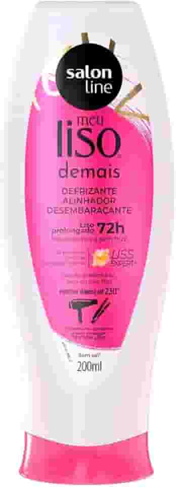 Salon Line, Defrizante Protetor Térmico, Meu Liso Demais, Vegano - Para Cabelos Lisos Naturais, Alisados ou Relaxados, 200 ml