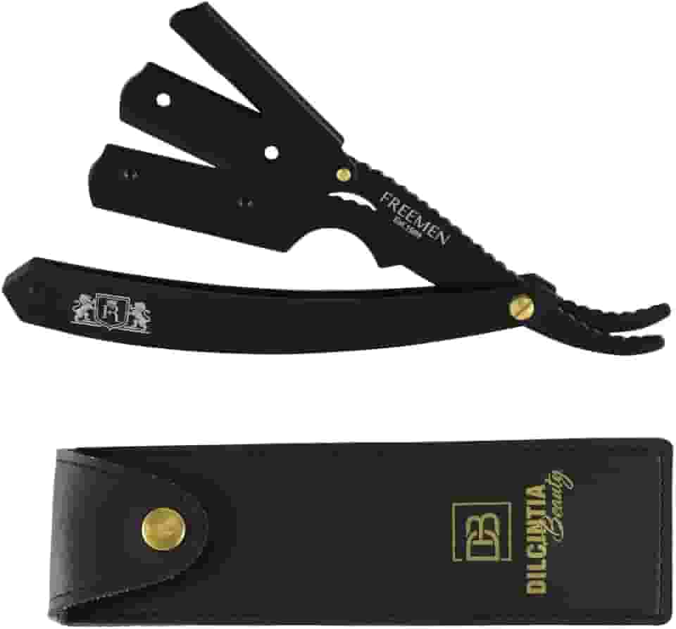 Navalhete para Barba Navalha Profissional para Barbeiro Aço Inox com Case Dilcintia