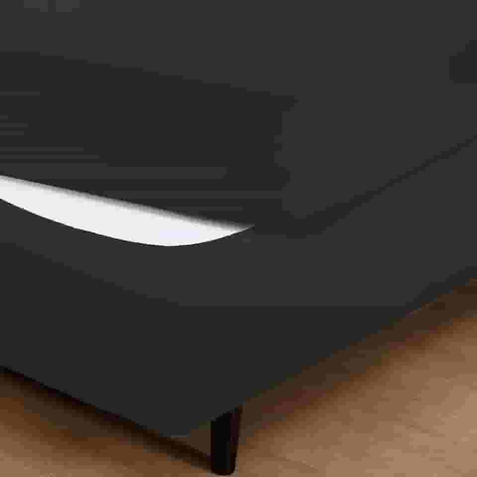 Saia Fit Box Queen Size com Elástico 100% Algodão Preto