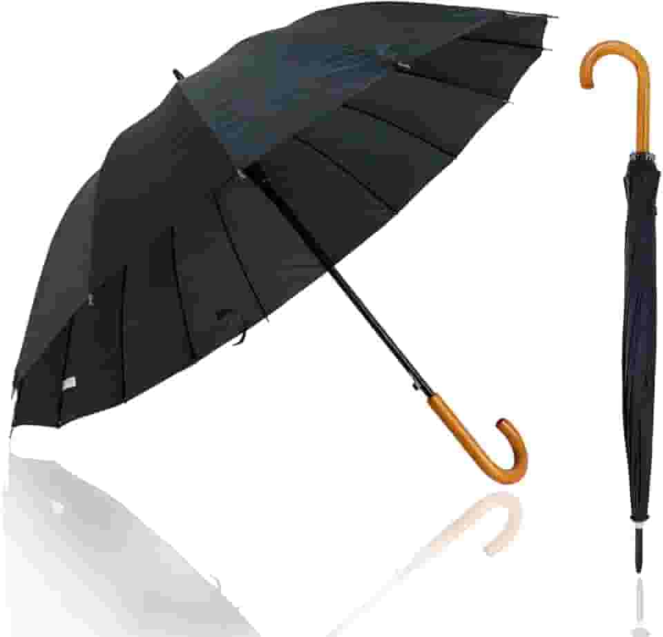 Guarda Chuva 16 Hastes Automático Reforçado Contra Vento Cabe na Bolsa