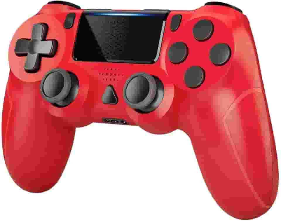 Joystick Wireless Compatível PS4/PS4 Slim /PS4 Pro e PC (Vermelho)