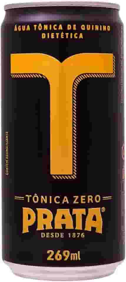 Tônica Zero Prata, Lata 269ml Águas Prata QS1LL Sabor Água Tônica Zero 200ml
