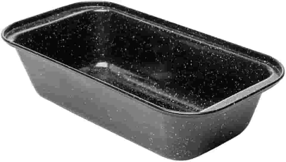 LYOR - Forma para Pão Antiaderente de Aço Carbono Granilite Preta 25,5cm x 13cm x 6cm