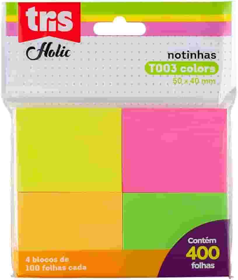 Nota Autoadesiva, Tris, 7897476677446, Multicor, pacote de 100