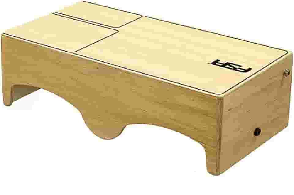 Cajon de Colo com Bongo Acoplado Híbrido 2 em 1 Encaixe Para Correia Profissional Com Captação Plug and Play CAJON DE COLO HIBRIDO NATURAL FCB20