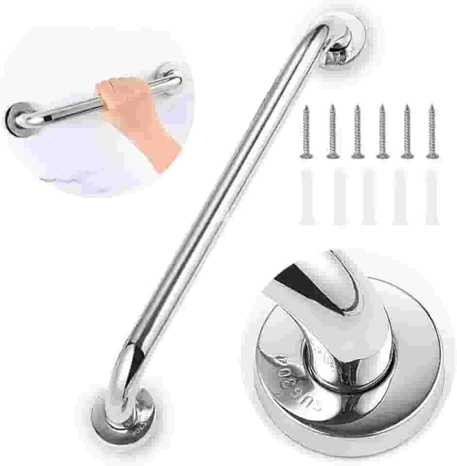 Barra Alça De Apoio Banheiro Idoso Deficiente 60cm Inox Design Elegante