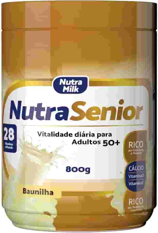 Nutra Senior Adulto 50+ Complemento Alimentar 800g - 28 Vitaminas e Minerais (Baunilha)