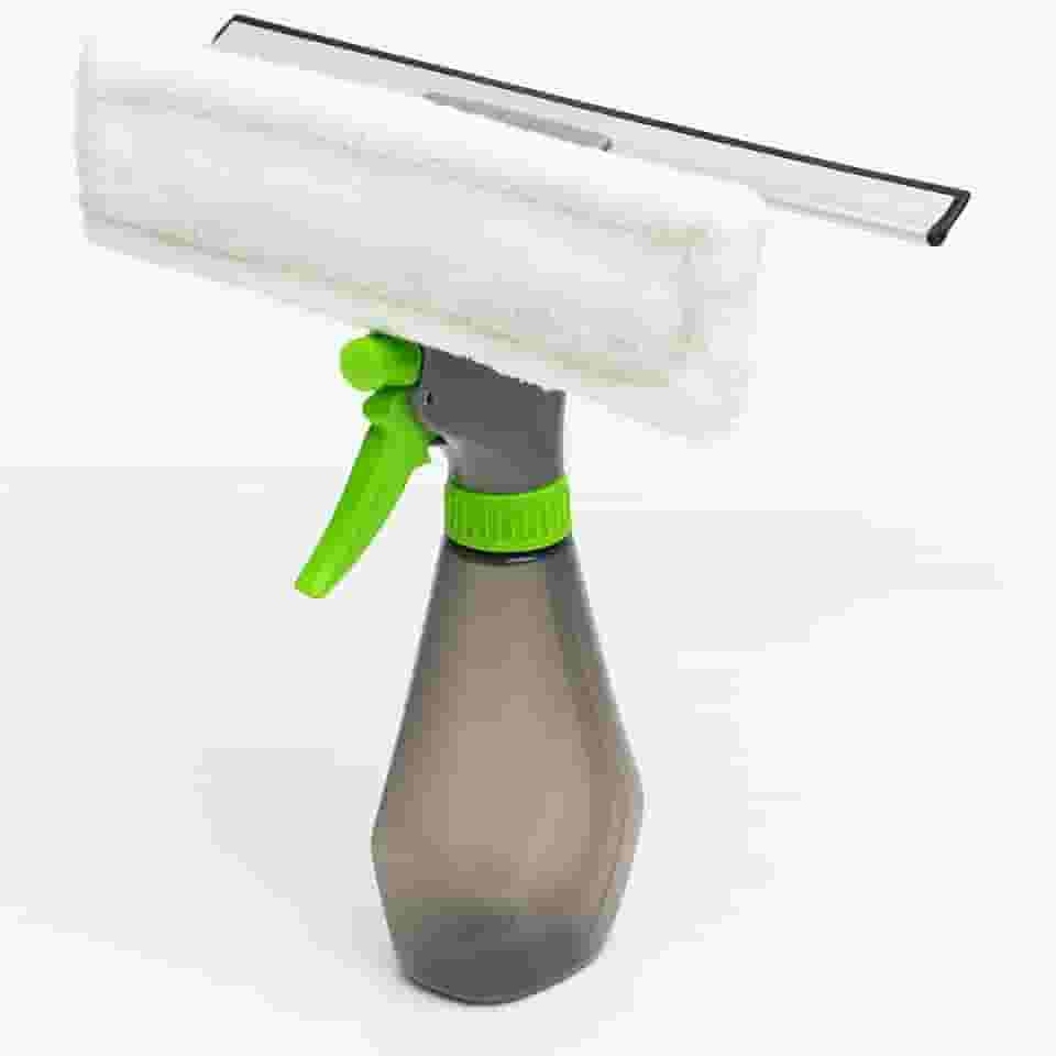 Rodo Limpa Seca Vidros Janela Multiuso Com Spray Esfregão e Borrifador Acompanha Reservatório 3 Em 1 250ml Box e Azulejos Prático e Portátil