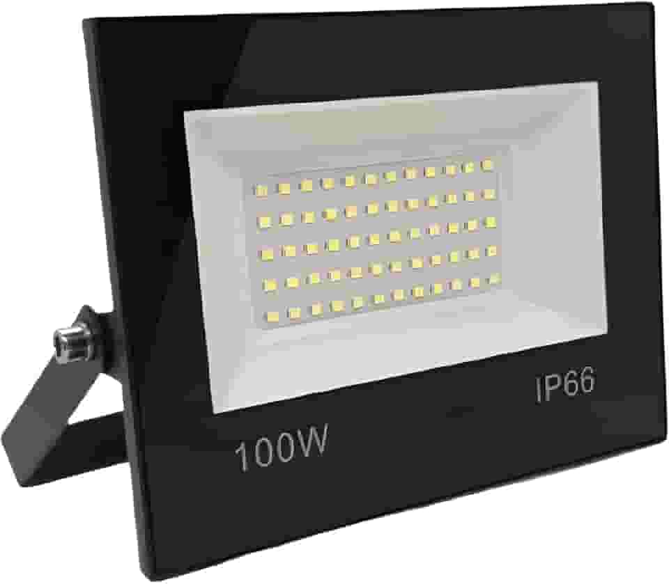 Refletor LED 100W SMD IP66 Prova d'Água Holofote Externo 6500K – Alta Luminosidade e Economia de Energia