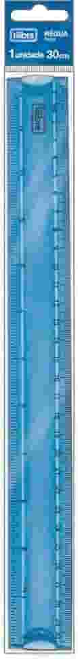 Tilibra - Regua 30cm Flexivel Azul Bl, Multicor
