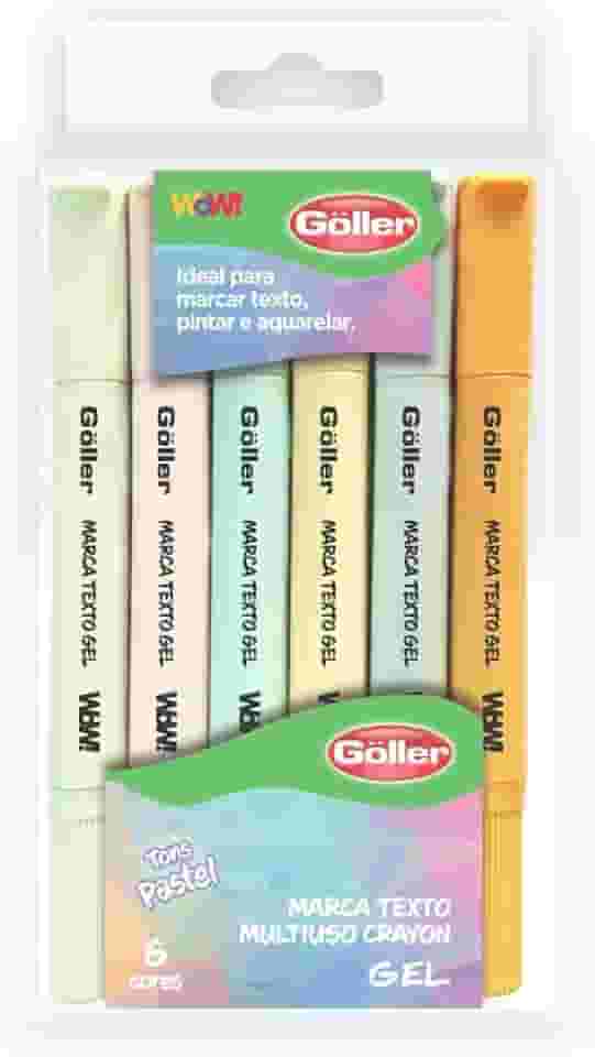 Marca Texto Gel Wow Pastel 6 unidades sortidas